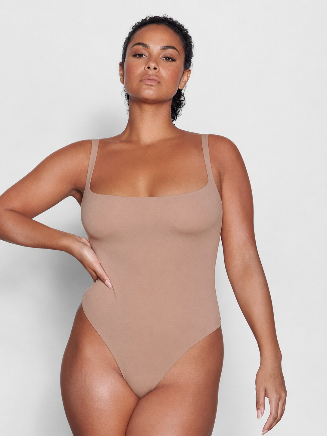 Double-layer High Elastic Fabric Belly Contracting Jumpsuit Sling Corset