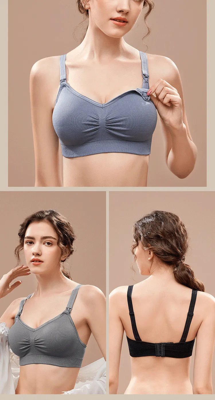 Large Size Full Cup Wireless Push Up Nursing Bra