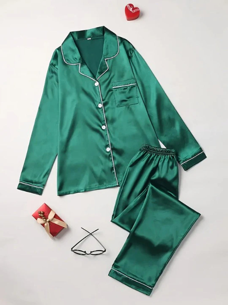 Ellese & Co. Silken Dreams Duo - Casual Comfort Sleepwear Set
