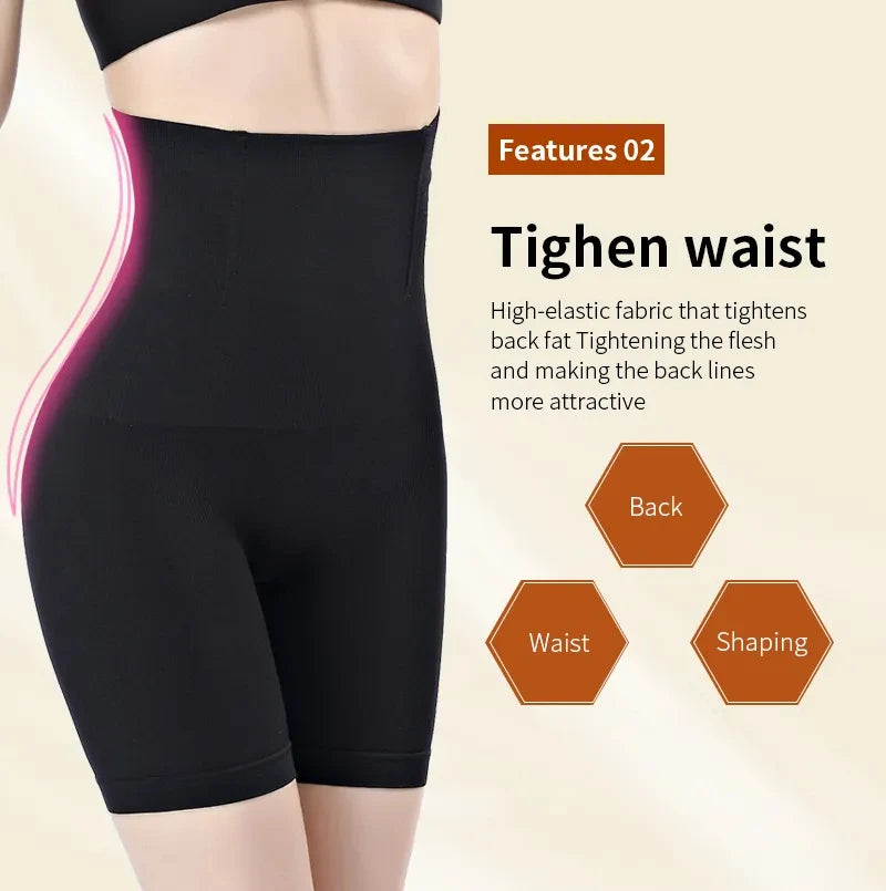 Women's Underwear High Waist Shaping Boyshort Panties Tummy Control Butt Lifting Slimming Shorts Shapewear Seamless Shaper