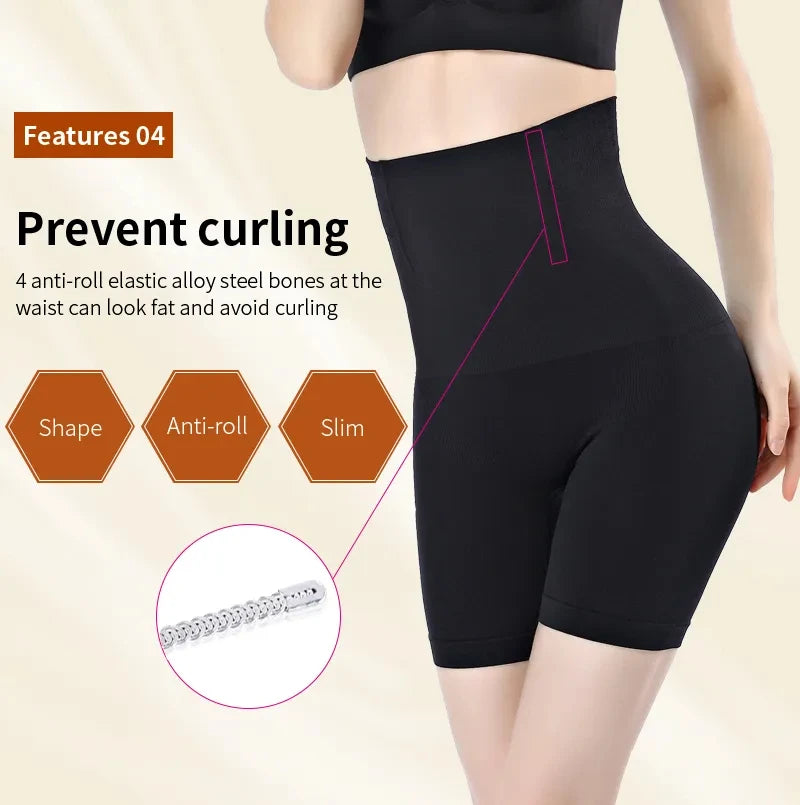 Women's Underwear High Waist Shaping Boyshort Panties Tummy Control Butt Lifting Slimming Shorts Shapewear Seamless Shaper