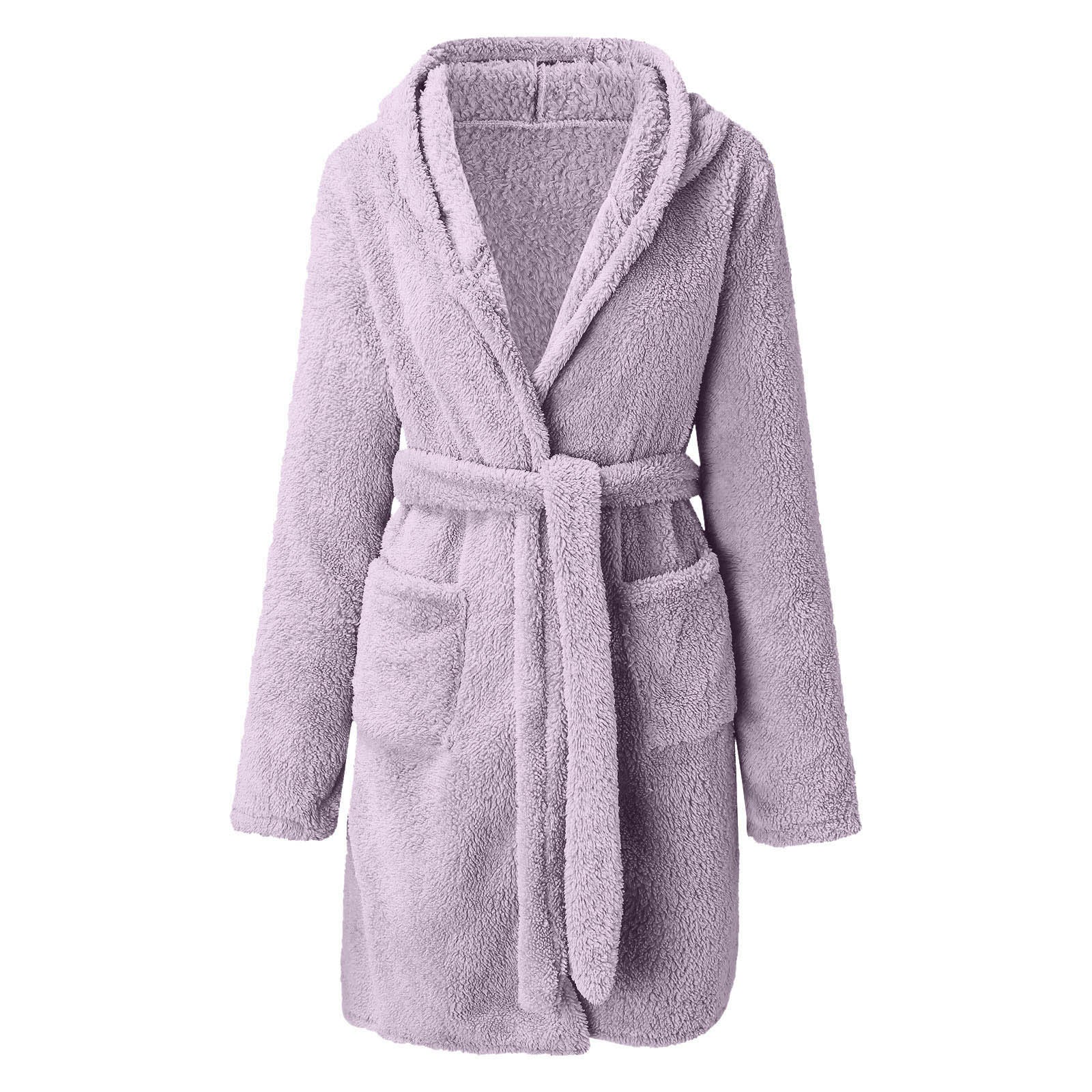 Cozy Duck Print Fleece Nightgown for Women | Thick Warm Winter Pajama Loungewear