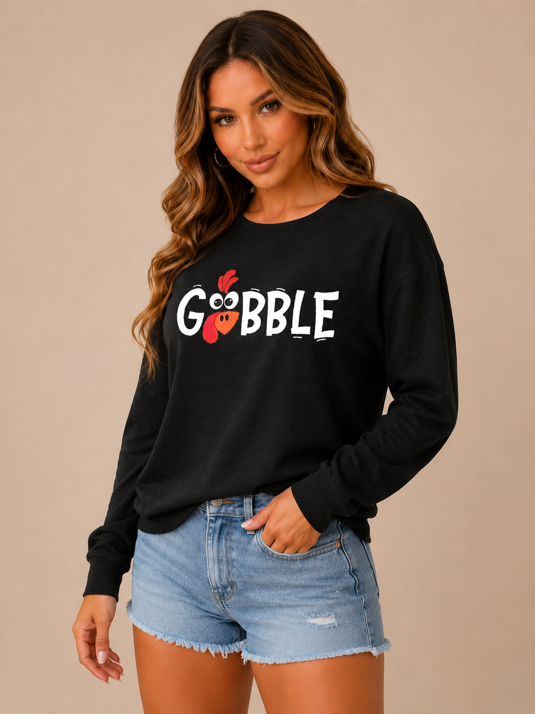 Cotton Round Neck T-Shirt Casual Short Sleeve Long Sleeve Top Spring Fall