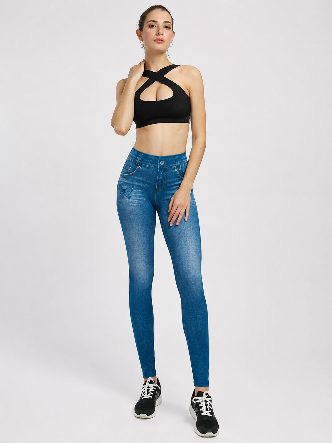 Digital Printed Hip-Lifting Stretch High-Waist Leggings