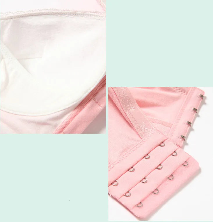 Wireless Nursing Bra Cross Front Double Buckle Maternity Breastfeeding Bra