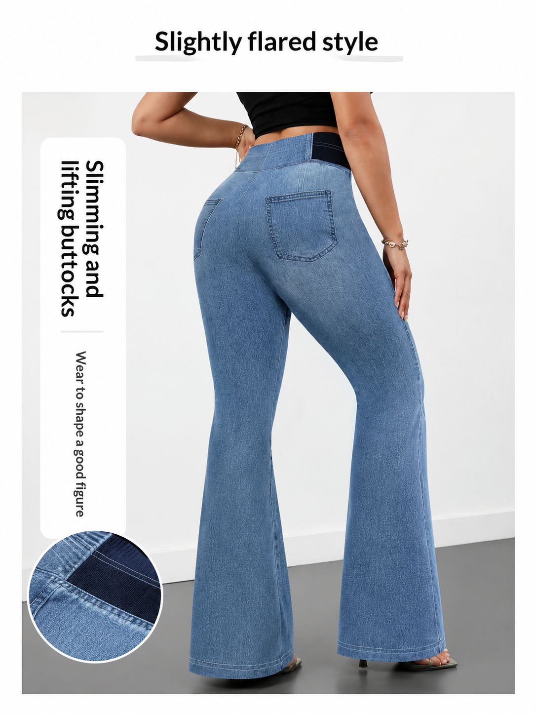 Elastic Waist Slim Fit Pants