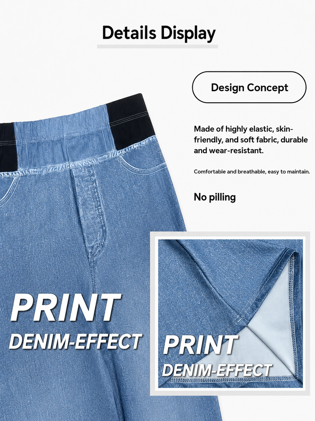 Elastic Waist Slim Fit Pants
