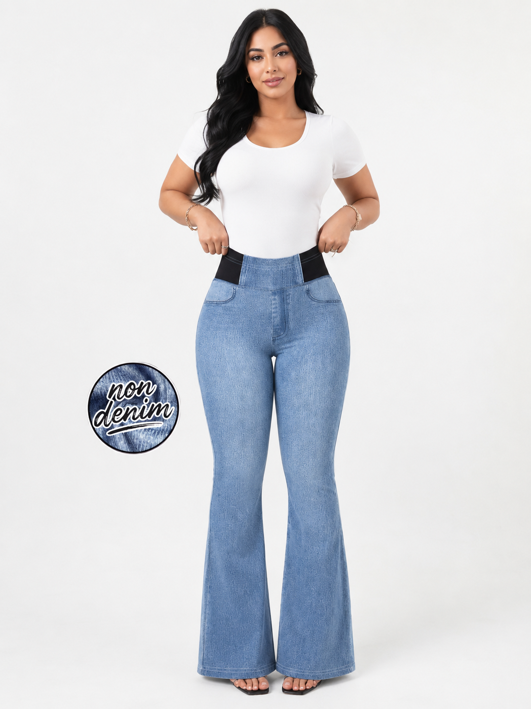 Elastic Waist Slim Fit Pants