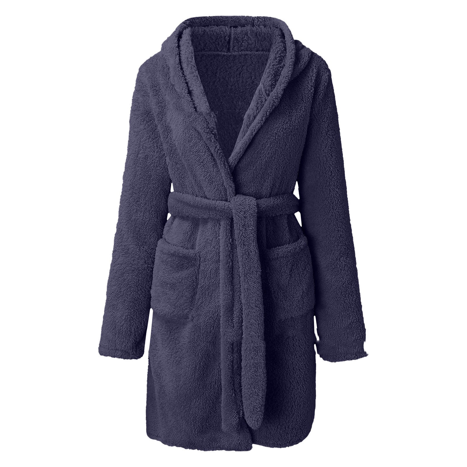 Cozy Duck Print Fleece Nightgown for Women | Thick Warm Winter Pajama Loungewear