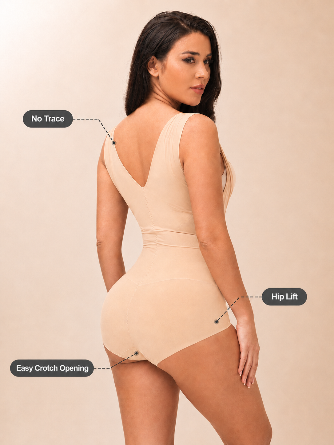 High-elastic, Non-marking One-piece Shapewear Corset Bodysuit