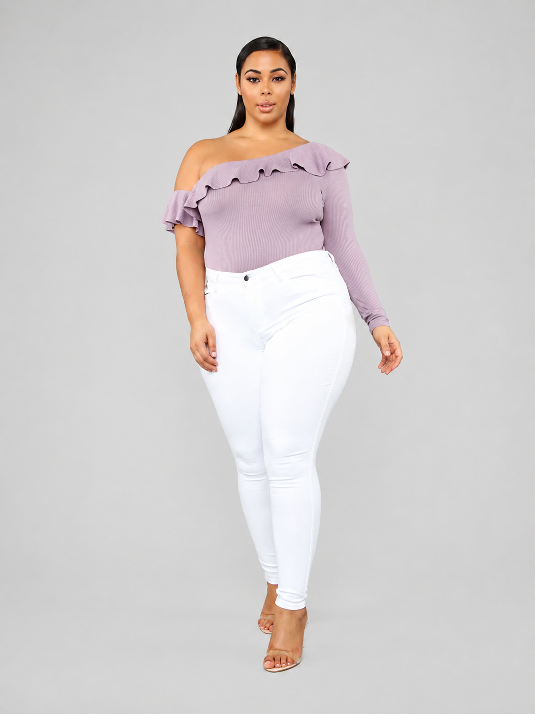Plus Size Fashion High Elastic Denim Pencil Pants