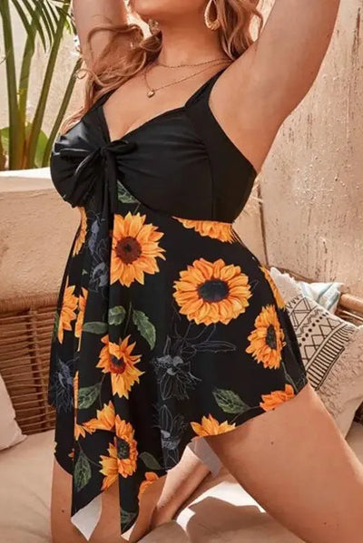 High Waist Ruffle Bikini Set Conservative Two Piece Swimsuit Modest Swimwear