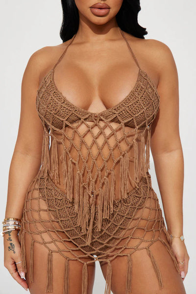 Hollow Out Sexy Bikini Set Two Piece Beach Swimsuit Cut-out Swimwear