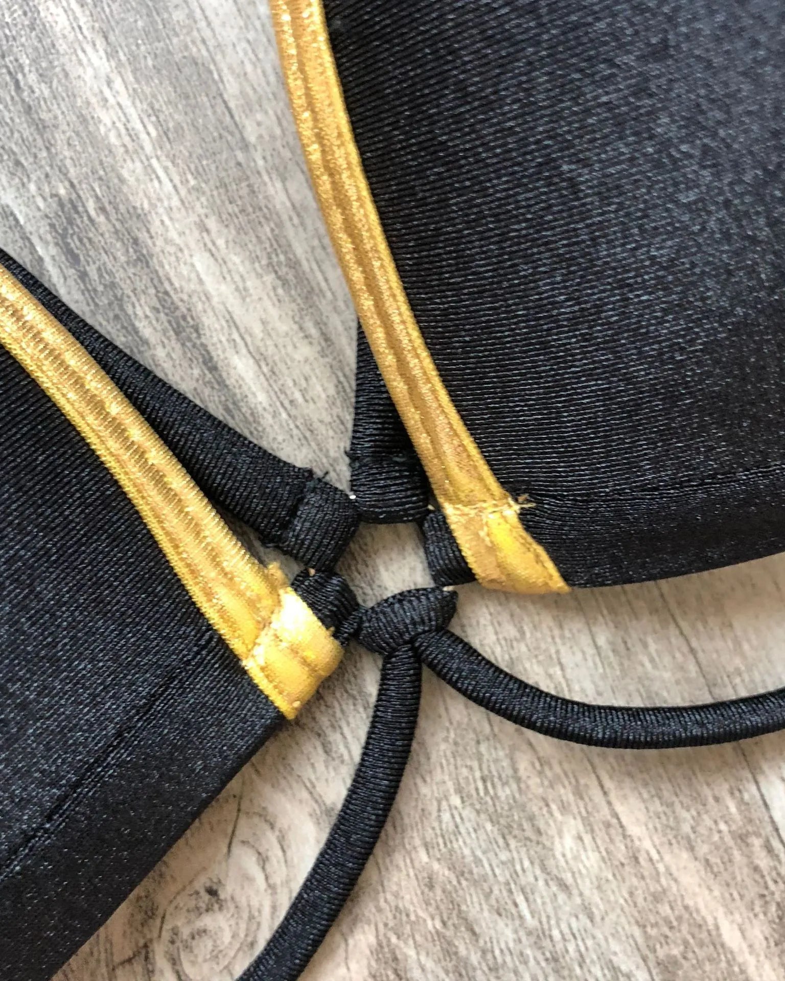 Bronzing Strappy Bikini Set Triangle Top Two Piece Swimsuit