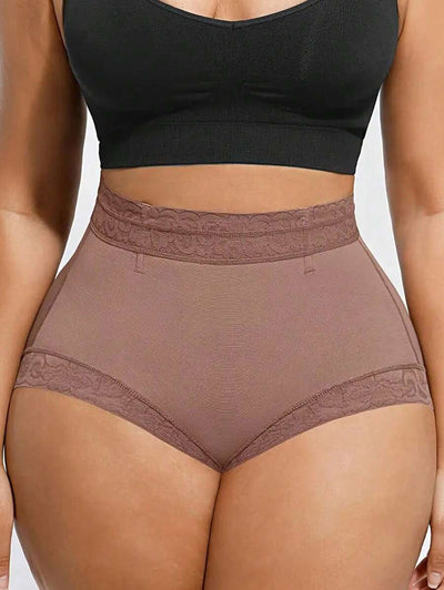 Plus-size Lace Hip-lifting Tummy-control Shapewear For Women