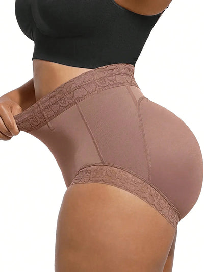 Plus-size Lace Hip-lifting Tummy-control Shapewear For Women