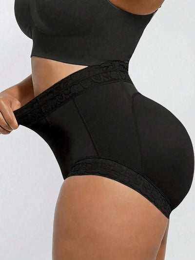 Plus-size Lace Hip-lifting Tummy-control Shapewear For Women