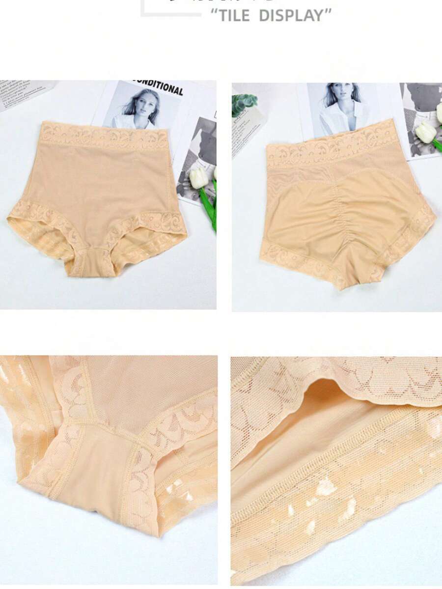 Plus-size Lace Hip-lifting Tummy-control Shapewear For Women