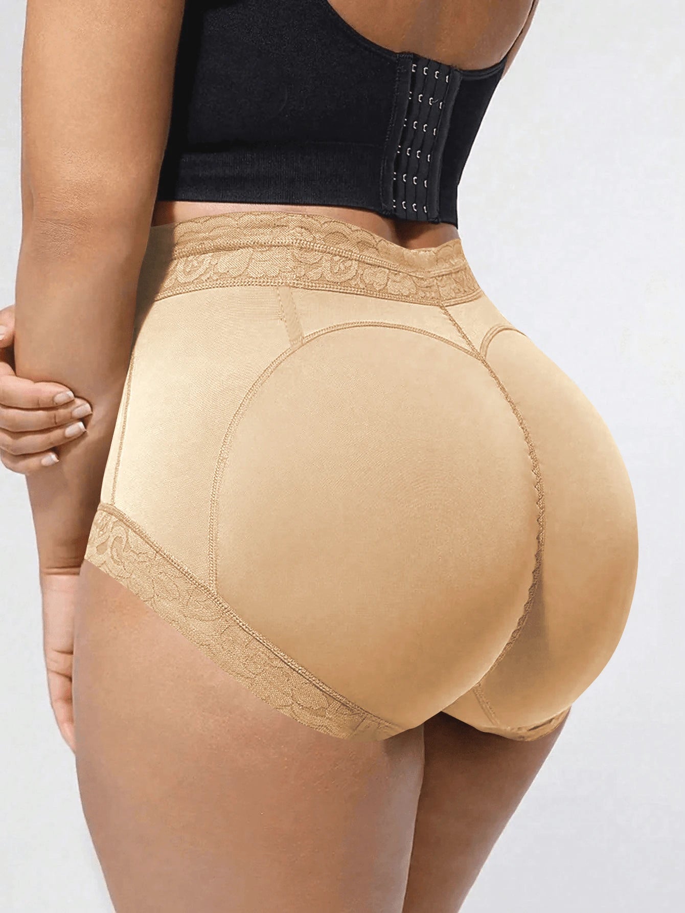 Plus-size Lace Hip-lifting Tummy-control Shapewear For Women