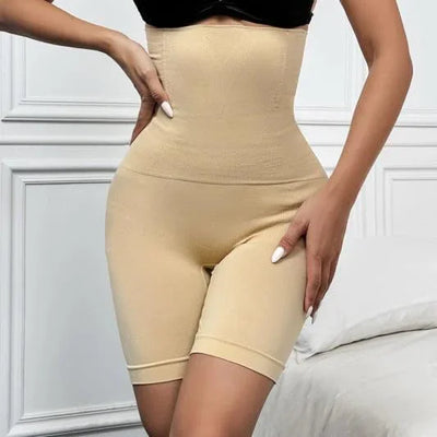 Women's High Waist Body Shaper Shorts, Tummy Control, Mid-Thigh Shapewear