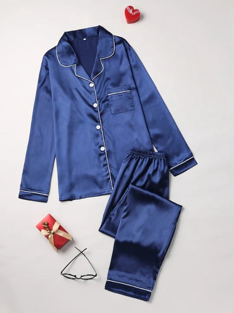 Ellese & Co. Silken Dreams Duo - Casual Comfort Sleepwear Set