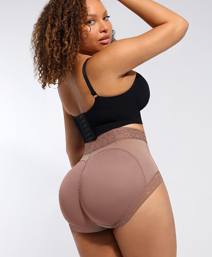 Plus-size Lace Hip-lifting Tummy-control Shapewear For Women