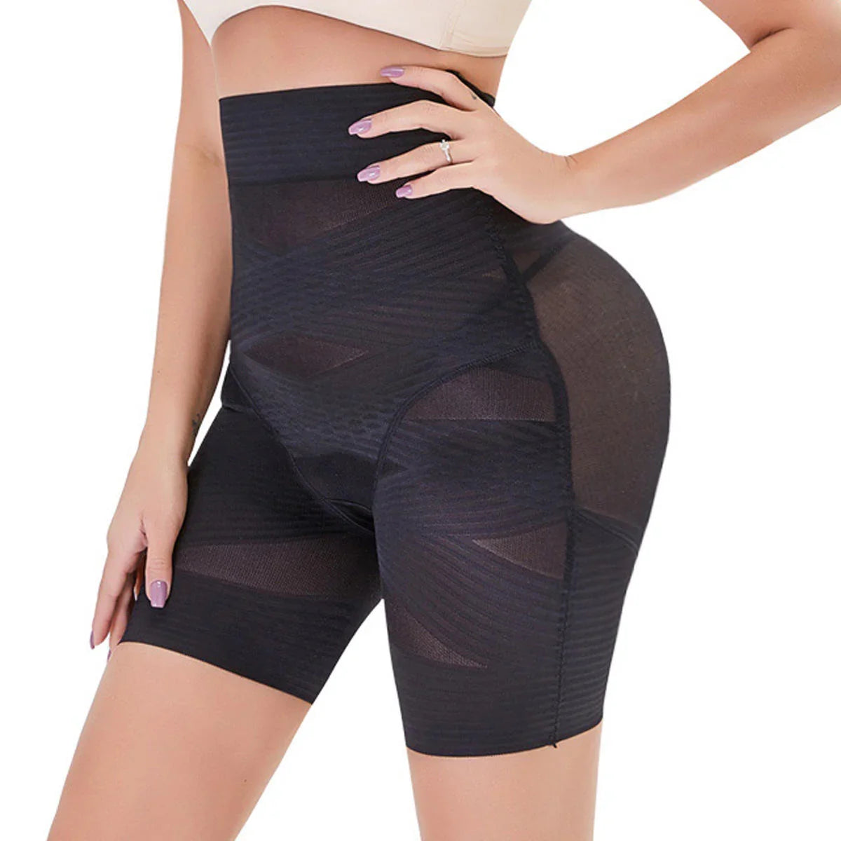 High Waist Mesh See Through Mesh Tummy Control Fitness Yoga Panty
