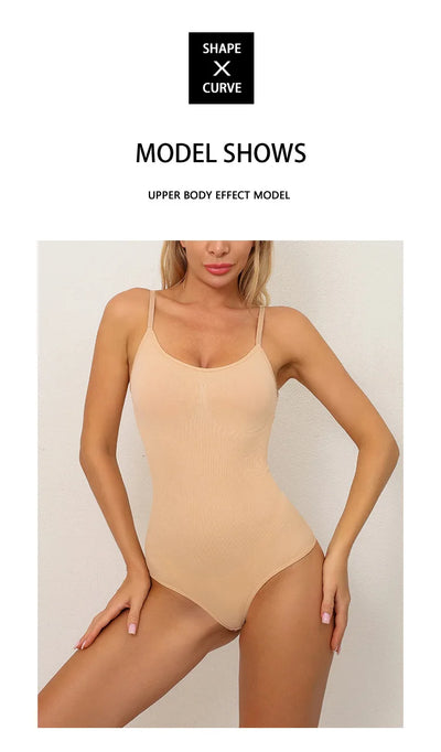 Women Full Body High Elastic Bodysuit Shapewear Seamless Smoothing Tummy Control Waist Trainer Underwear Thong Shaper