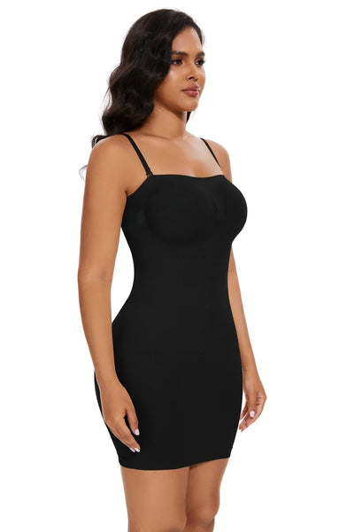 Strapless Bodycon Slip Dress Shapewear Smooth Compression Slimming Body Shaper