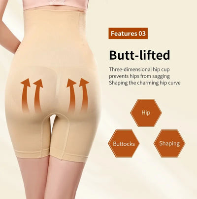 Women's Underwear High Waist Shaping Boyshort Panties Tummy Control Butt Lifting Slimming Shorts Shapewear Seamless Shaper