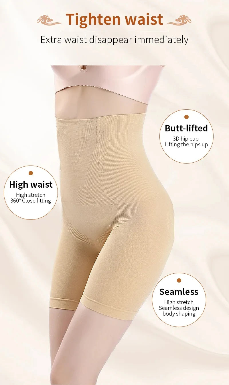 Women's Underwear High Waist Shaping Boyshort Panties Tummy Control Butt Lifting Slimming Shorts Shapewear Seamless Shaper