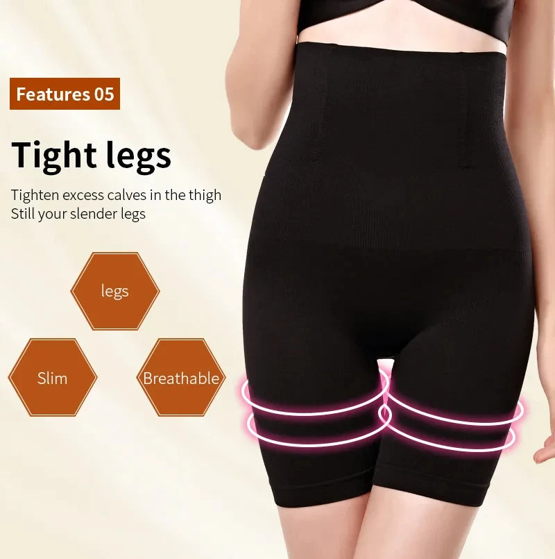 Women's Underwear High Waist Shaping Boyshort Panties Tummy Control Butt Lifting Slimming Shorts Shapewear Seamless Shaper