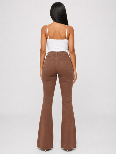 Classic High Waist Slim Denim Horseshoe Pants