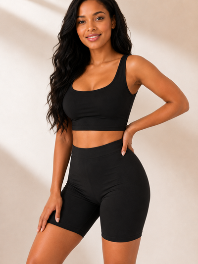Commuter Sleeveless Tank Top Shorts Two-piece Suit