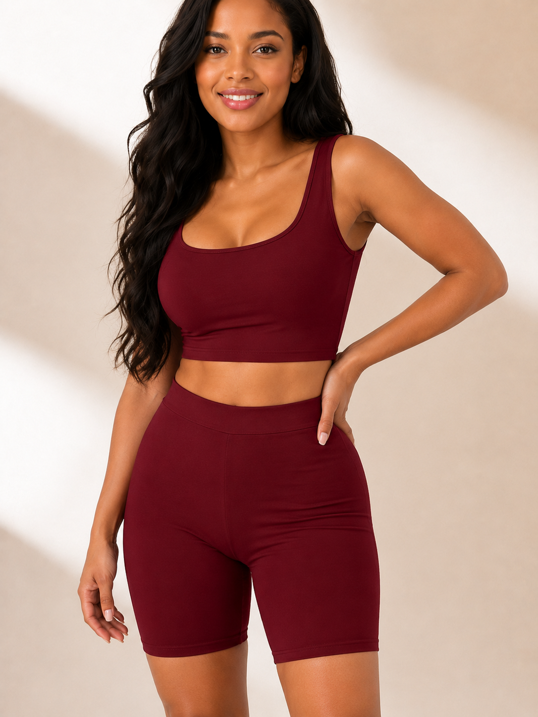 Commuter Sleeveless Tank Top Shorts Two-piece Suit
