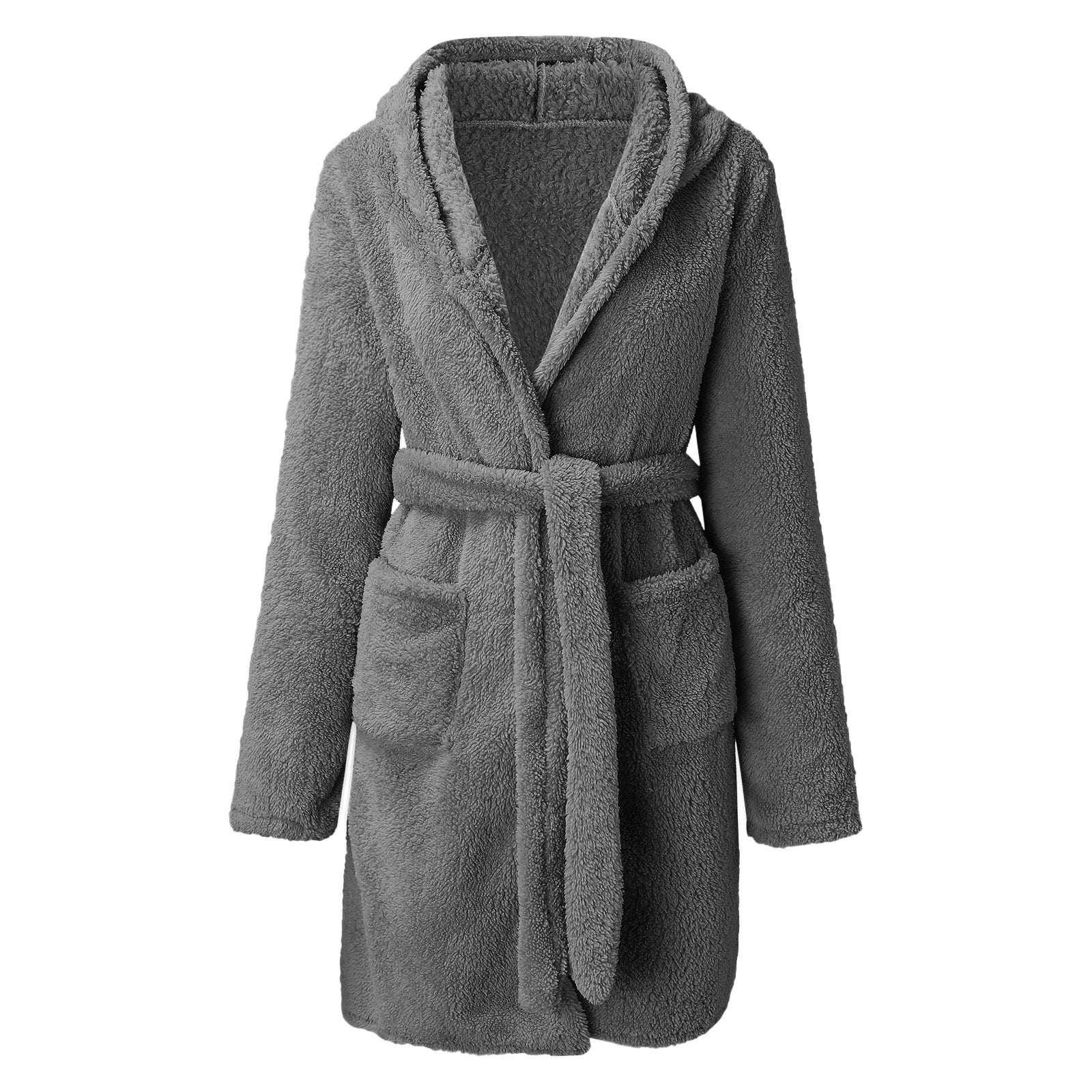Cozy Duck Print Fleece Nightgown for Women | Thick Warm Winter Pajama Loungewear