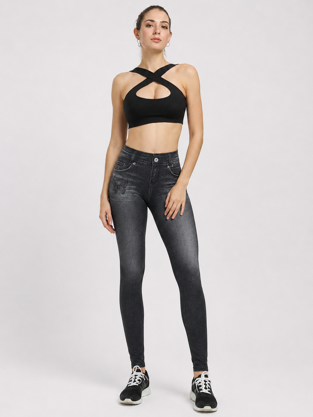 Digital Printed Hip-Lifting Stretch High-Waist Leggings