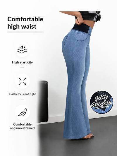 Elastic Waist Slim Fit Pants