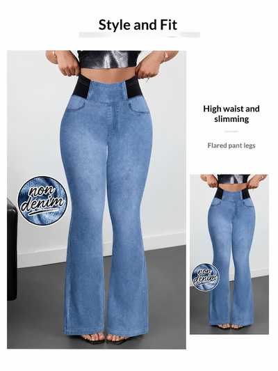 Elastic Waist Slim Fit Pants