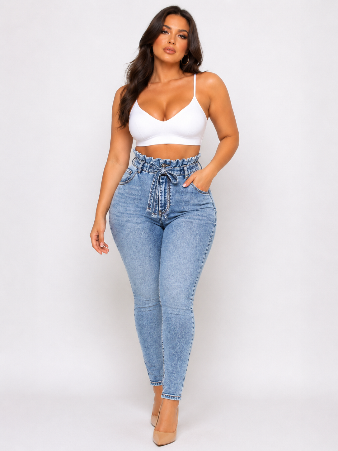 Fringed jeans