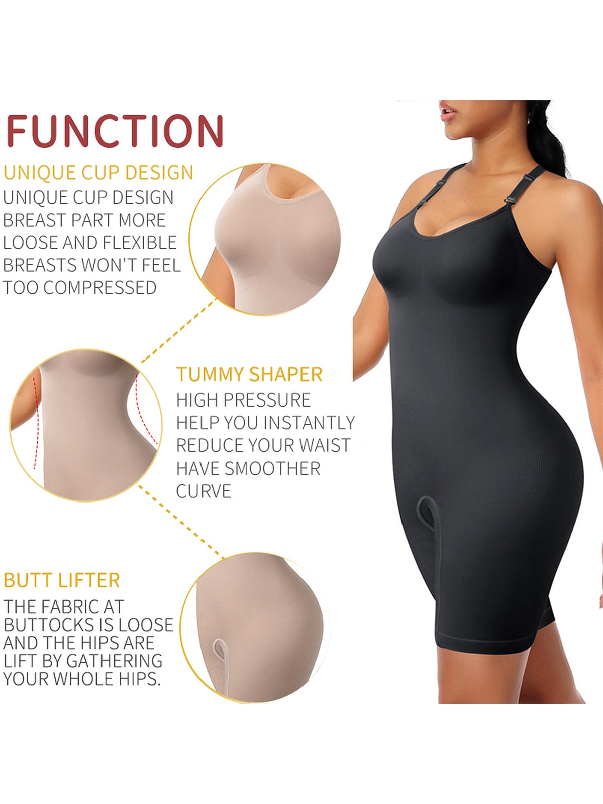 Full Body Shaper All-In-One Compression Bodysuit
