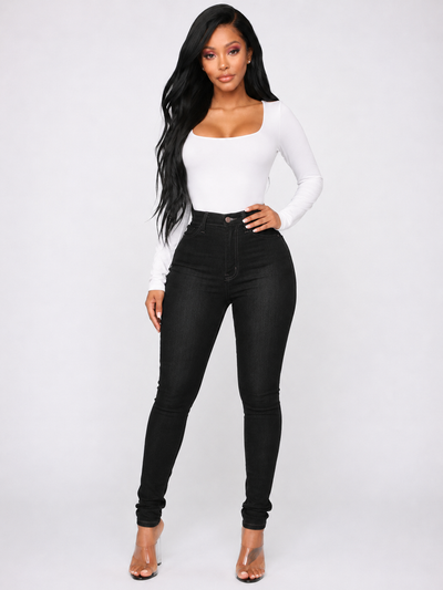 High waist women's jeans