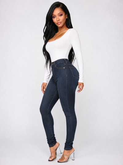 High waist women's jeans
