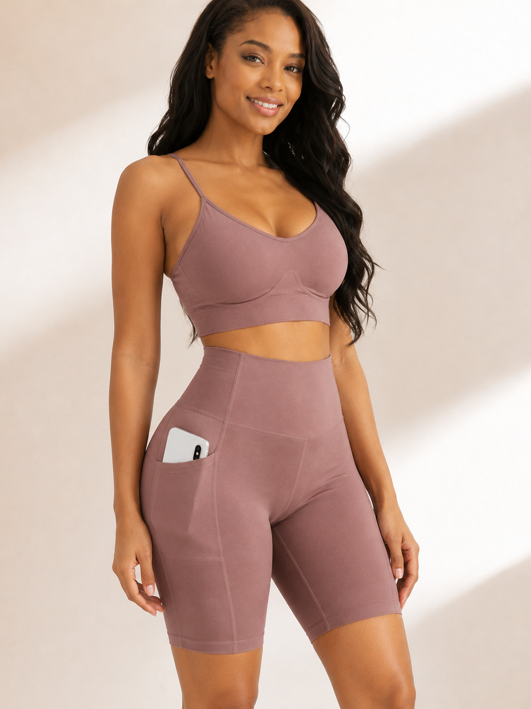 Women's High Waist Leggings with Pockets Butt Lifting Slim Fit Yoga Gym Workout Pants