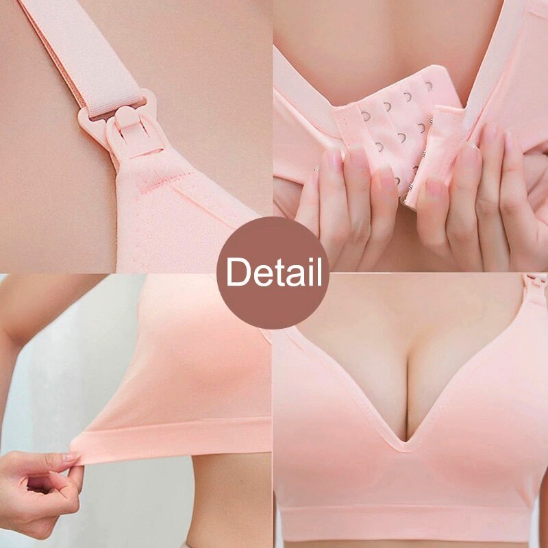 Maternity Wireless Nursing Bra Front Closure Plus Size Breastfeeding Bra