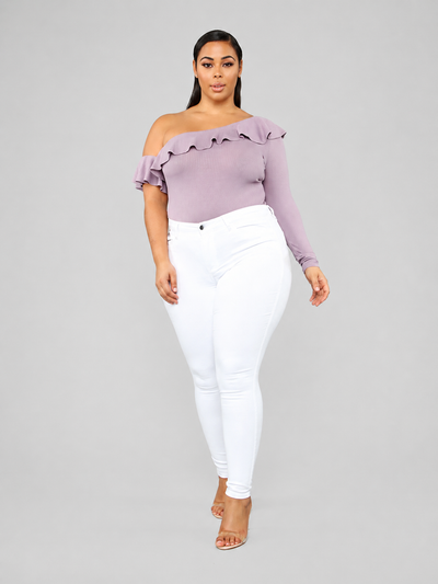 Plus Size Fashion High Elastic Denim Pencil Pants