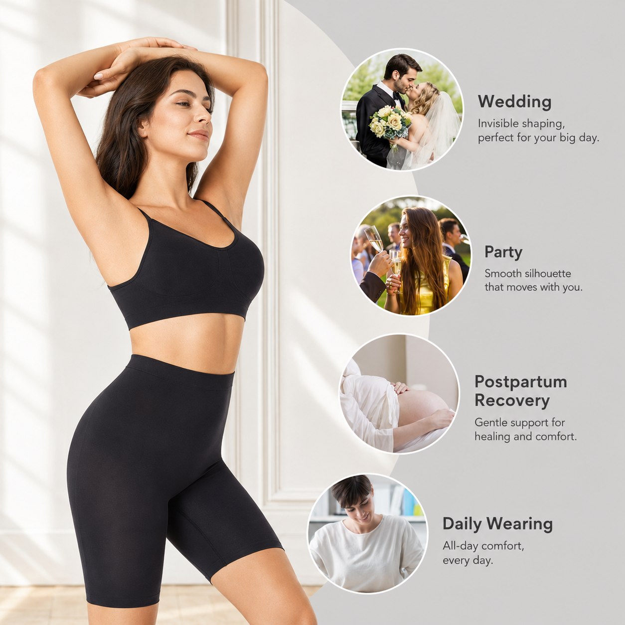 Seamless High Waist Hip Lift Corset Shapewear Suit