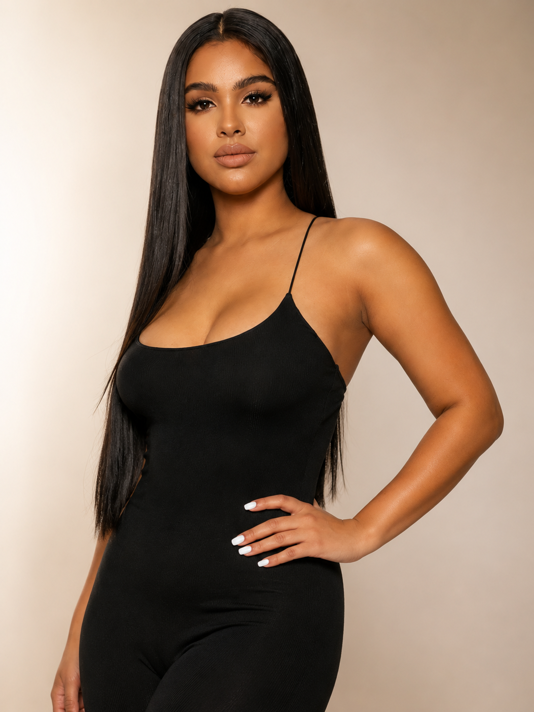 Deep Back Cutout Sexy Backless Slim Bodysuit