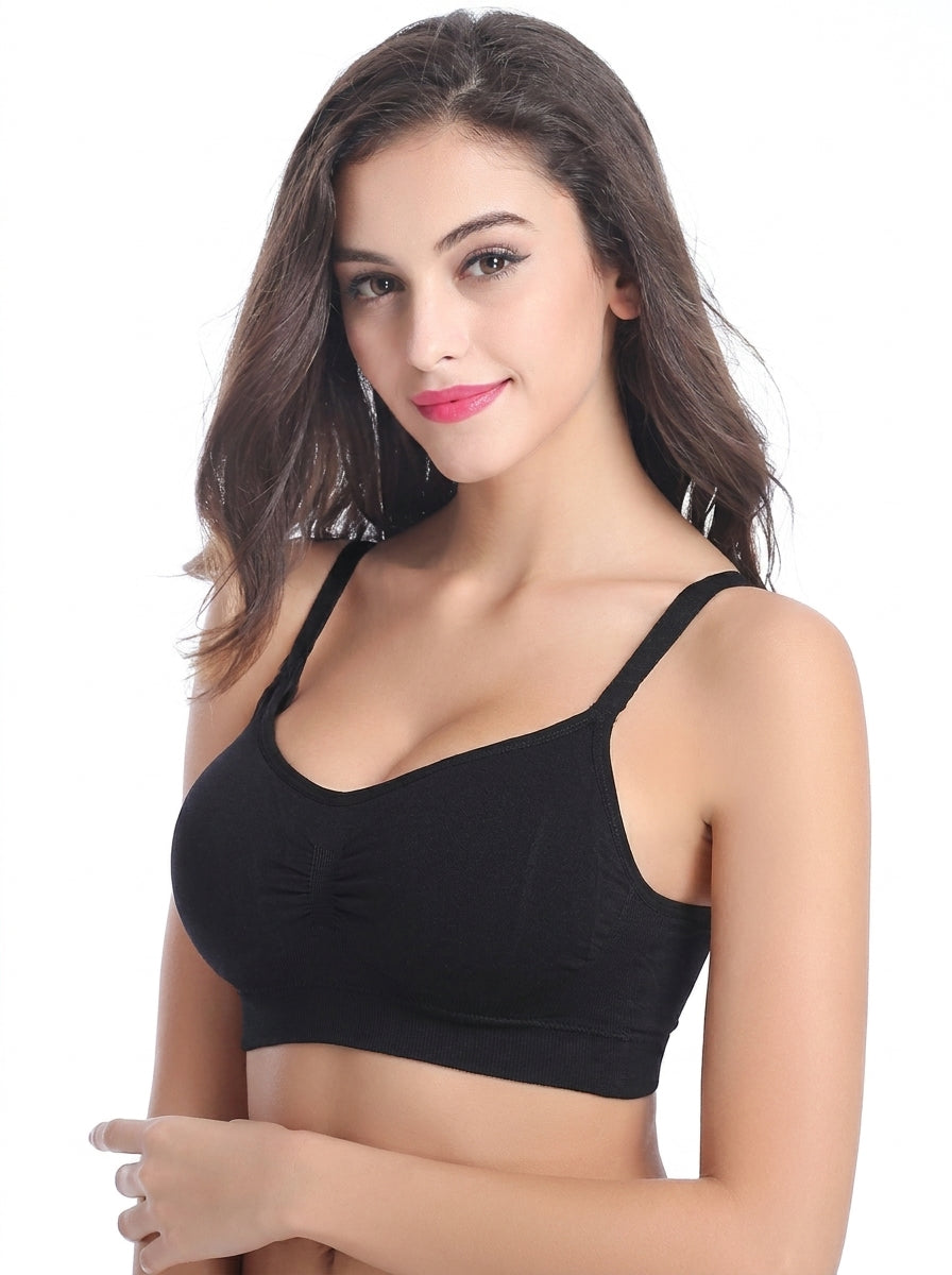 Wireless Nursing Bra Seamless Cotton Maternity Bra Plus Size Breastfeeding Bra